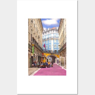 Rua cor de rosa. Pink street. Cais do Sodré. Lisbon Posters and Art